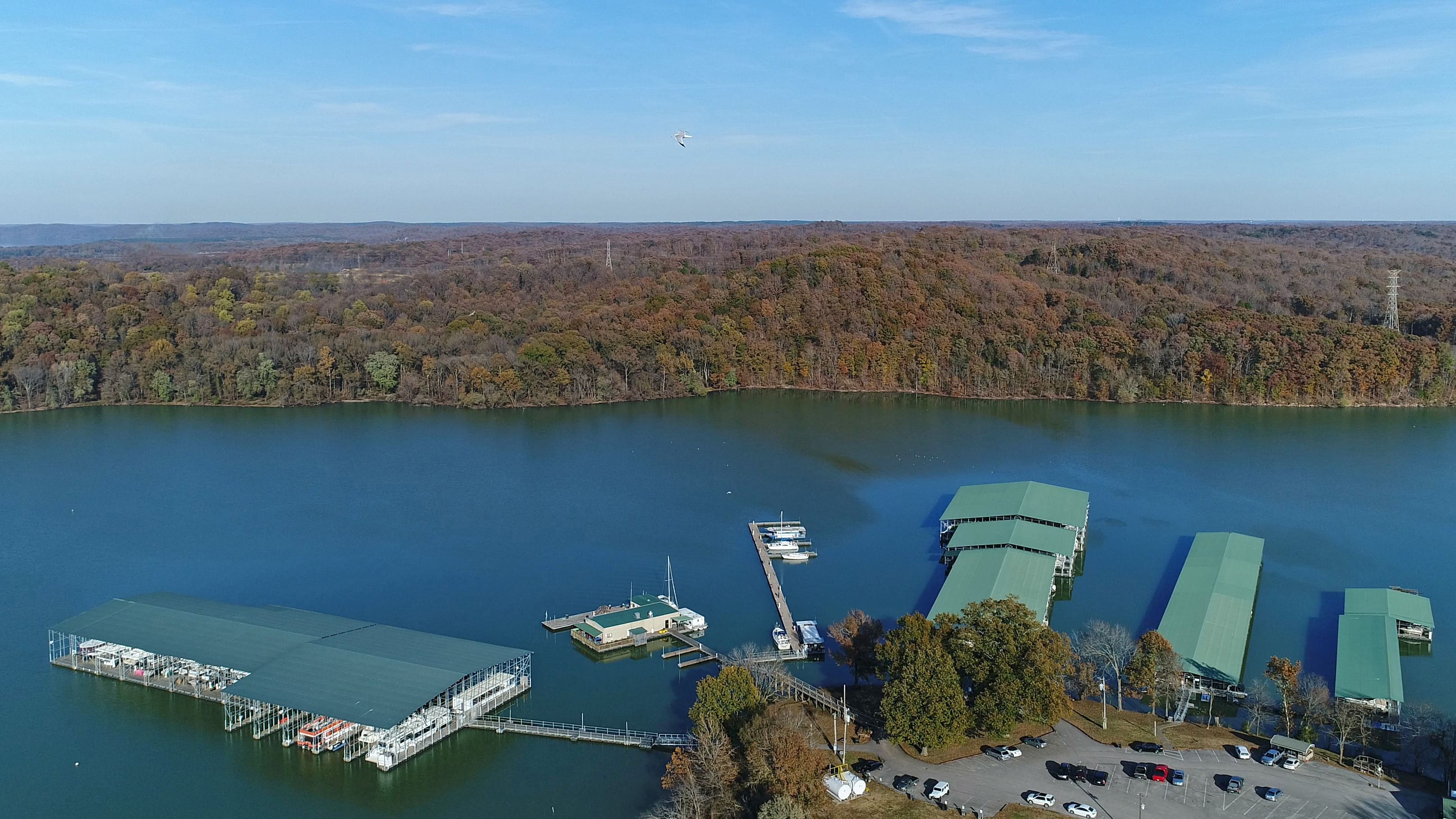 Picture of Kentucky lake boat slip.