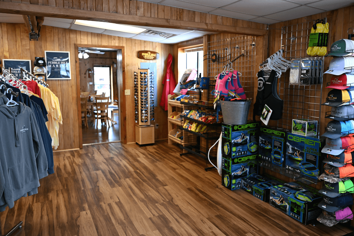 Kentucky Lake Boat Slip - Pebble Isle Ship Store - the store